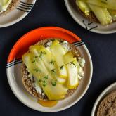 Recipe of the Week - Pear and Brie Toasts with Honey