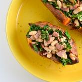 WI Whisk Recipe of the Week - Sweet Potatoes Stuffed with Kale and Beans