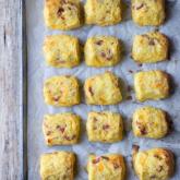 Cheesy Andouille Cauliflower Tots + Spicy Remoulade