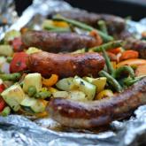 Recipe of the Week - Sausage and Summer Vegetables over the Camp Fire 
